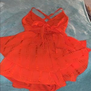 Fashion Nova Orange Playsuit